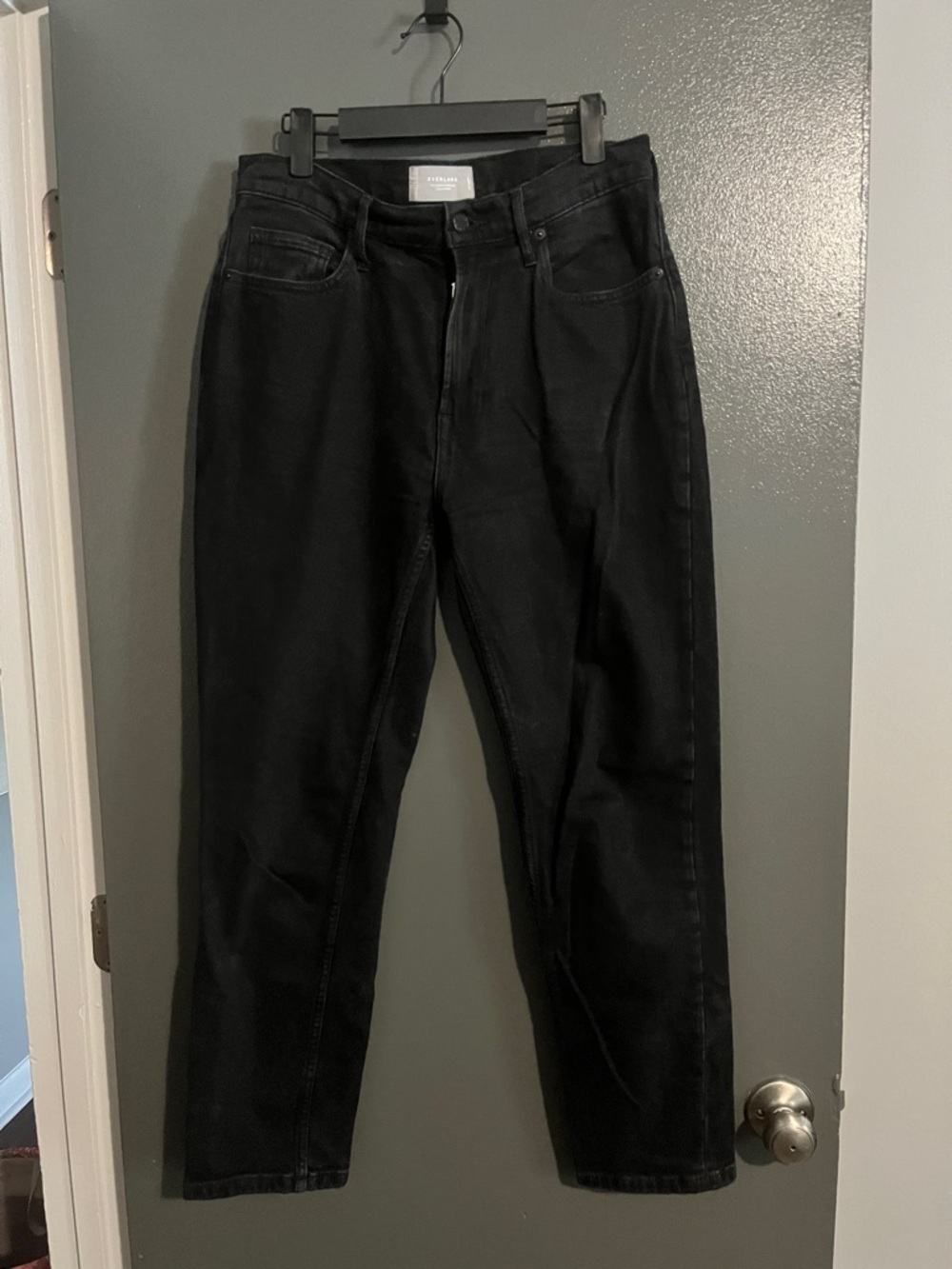 Everlane Women's Straight Black Original Cheeky Jeans